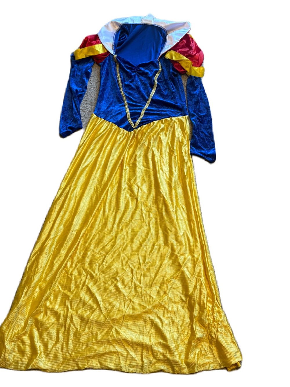Disney Snow White Maxi Dress Costume Medium Princess World Land Cruise Halloween